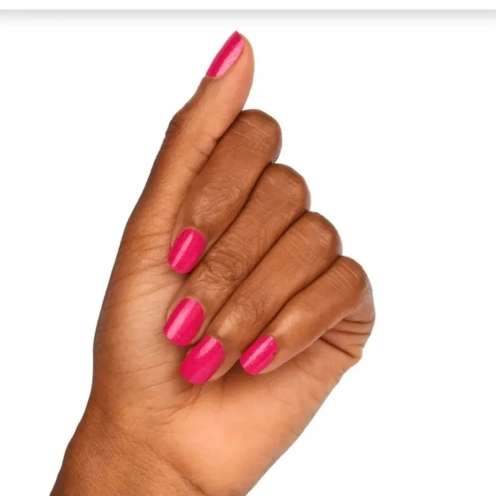 Color Street | All Fun and Fiesta, flirty magenta shade coated in pink glitter